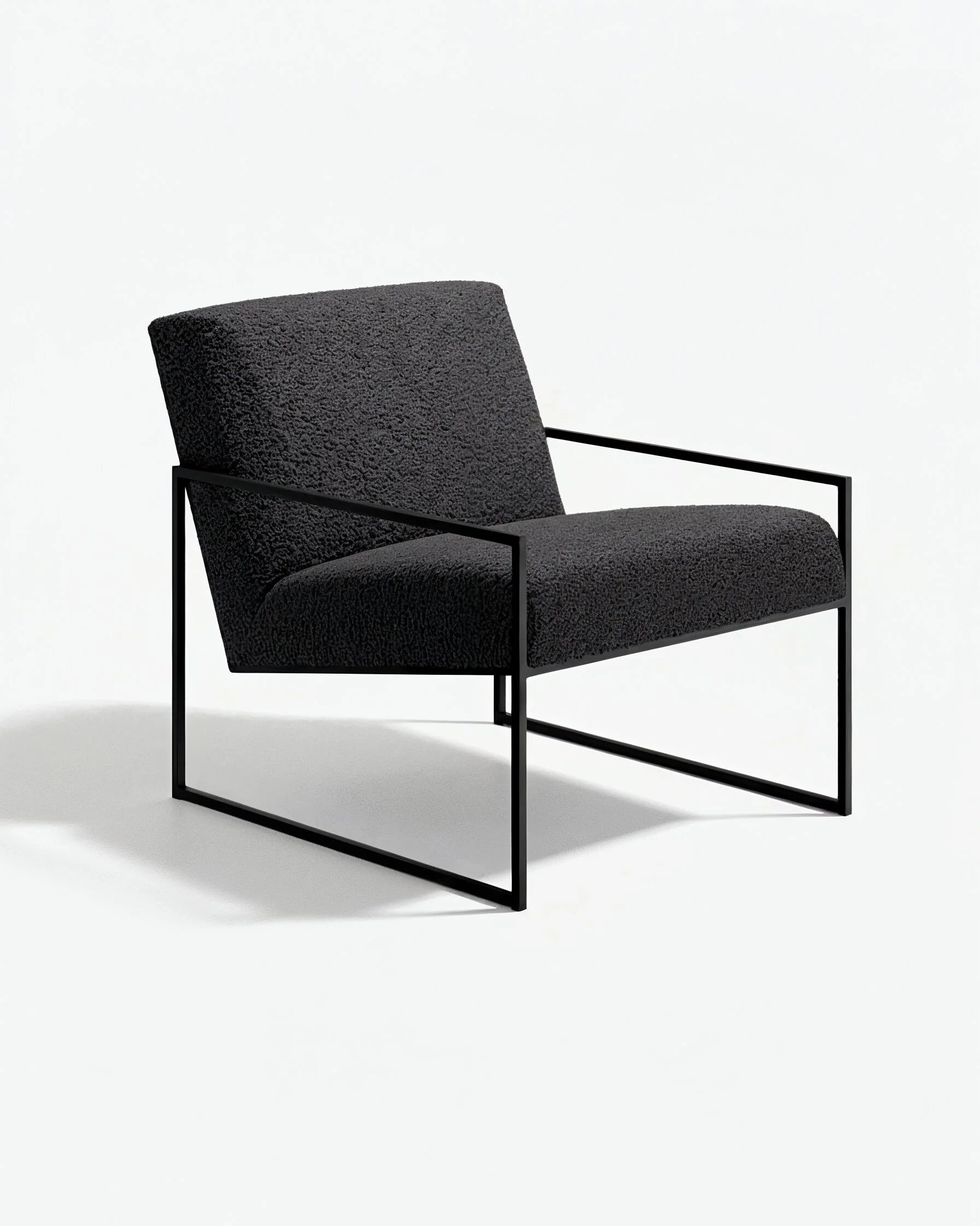 Kent Armchair - Black - Black bouclé